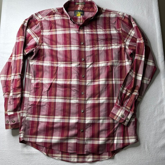 Cabelas Mens Long Sleeve Shirt LT Button Down Plaid - Picture 1 of 10